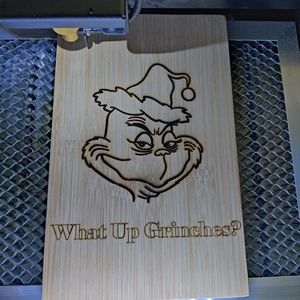 Grinch cutting board